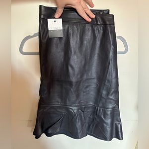 Black leather skirt